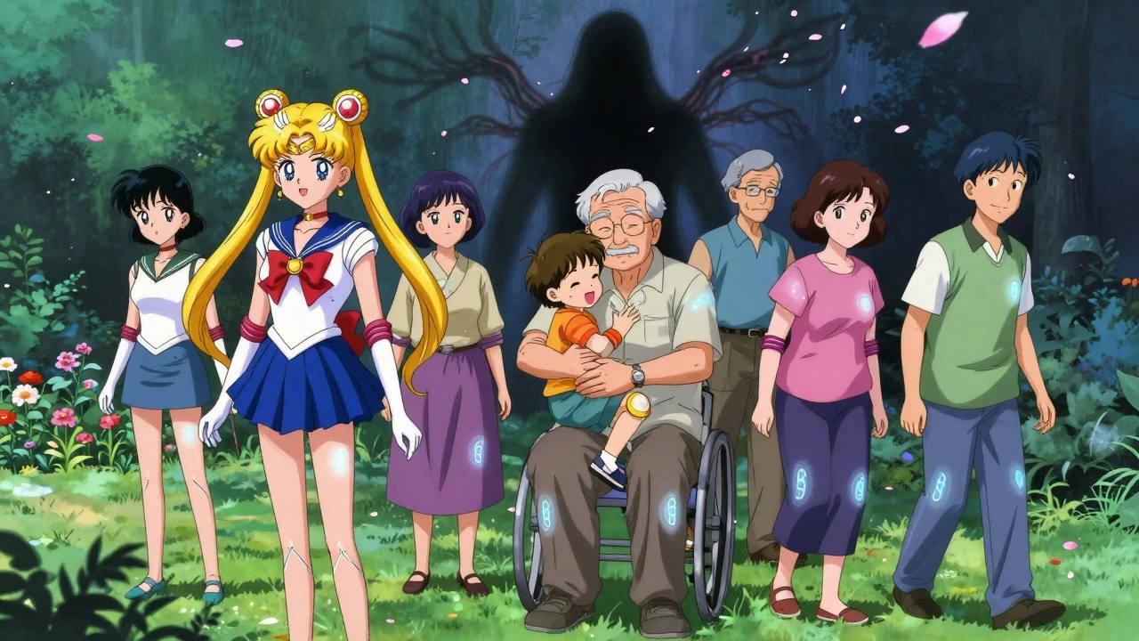 Parkinson’s patients experience restored movement as faint blue DBS energy flows beneath their skin, leaving tremors behind.