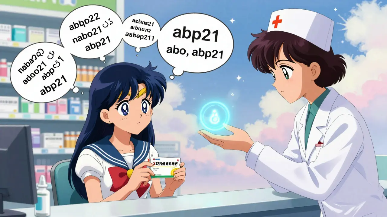 Patient confused by drug labels, nurse clarifying with magic